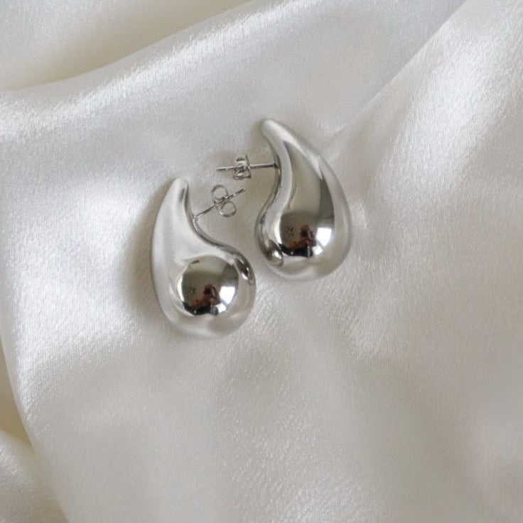 Silver Water Drop Earring